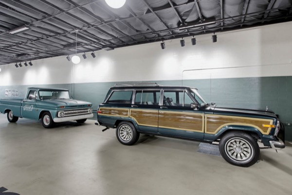 A Jeep Wagoneer in the showroom — Gillie's Auto Lounge